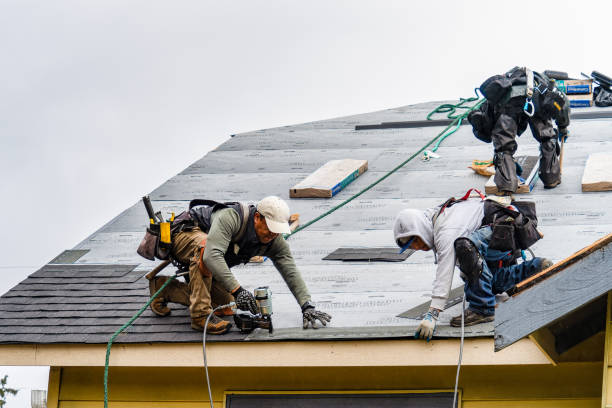 Professional Gutter Installation technician working in Cherry Valley, IL